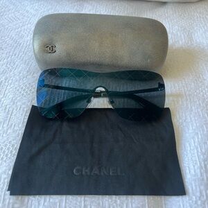 Chanel quilted shield sunglasses